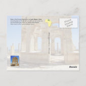 Marktplatz Ruins, Leptis Magna, Libyen Postkarte (Rückseite)