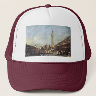 Marktplatz San Marco ein Venezia. Durch Guardi Truckerkappe
