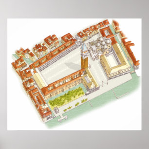 Marktplatz San Marco. Venedig Italien Poster