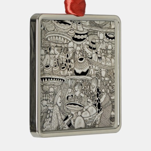 Marktplatz Silbernes Ornament (Rechts)