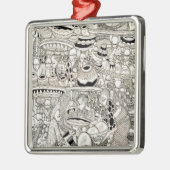 Marktplatz Silbernes Ornament (Links)