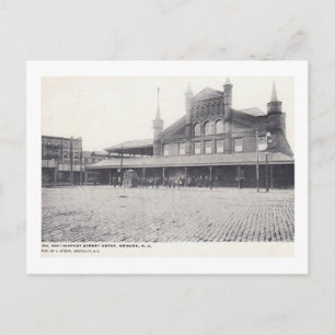 Marktplatz St. Bahnhof, Newark NJ Vintage Postkarte