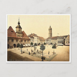 Marktplatz und Bismarckbrunnen, Jena, Thüring Postkarte