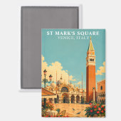 Marktplatz Venedig Italien Piazza San Marco Magnet (Vorderseite/Rückseite)