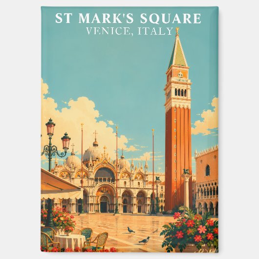 Marktplatz Venedig Italien Piazza San Marco Magnet (Vorderseite)