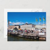 Marktplatz von Helsinki Postkarte (Vorne/Hinten)
