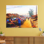 MARKTPLATZ VON MOJISOLA A GBADAMOSI OKUBULE LEINWANDDRUCK (Insitu (Wohnzimmer))