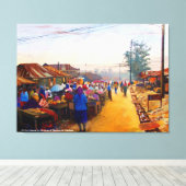 MARKTPLATZ VON MOJISOLA A GBADAMOSI OKUBULE LEINWANDDRUCK (Insitu (Holzboden))