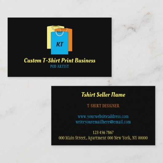 Marktplatz Wärmeübertragung Vinyl Apparel Visitenkarte (Vorne/Hinten)