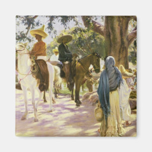 Markttag bei San Gabriel, Mexiko Magnet