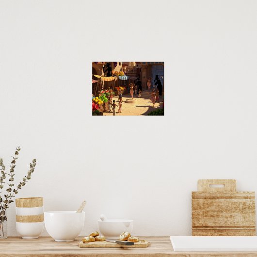 Markttag im alten Ägypten Poster (Küche)