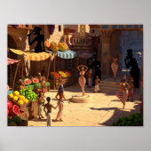 Markttag im alten Ägypten Poster (Vorne)