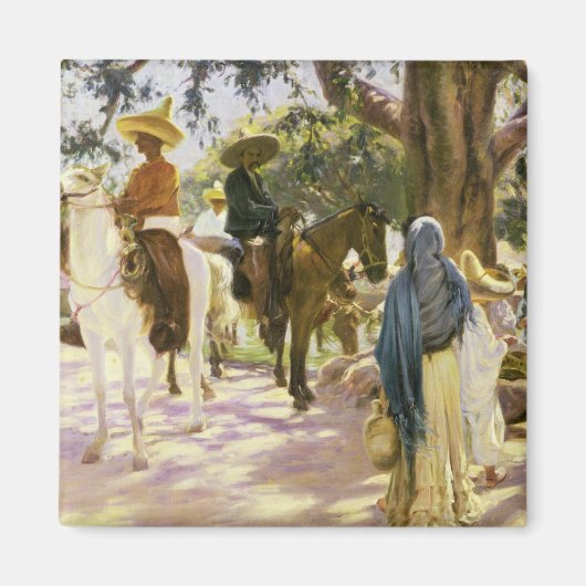 Markttag in San Gabriel , Mexiko Magnet (Vorne)