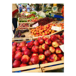 Markttag in Siena, Italien Fotodruck