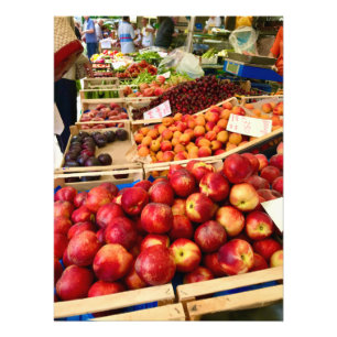 Markttag in Siena, Italien Fotodruck