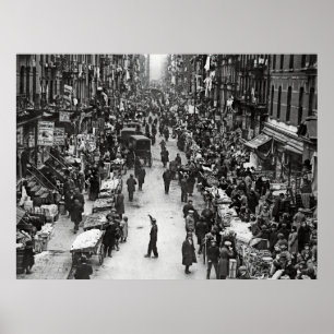 MARKTTAG - NIEDRIGERE OSTSEITE MANHATTAN c. 1902 Poster