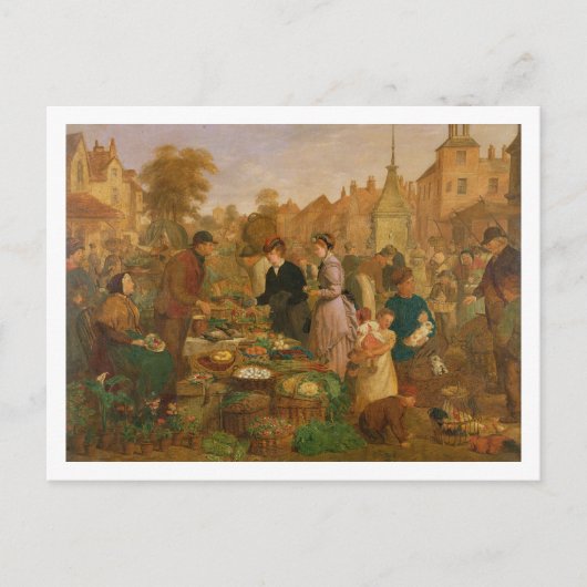 Markttag Postkarte (Vorderseite)