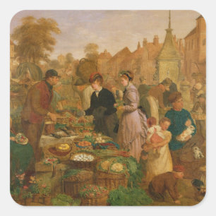 Markttag Quadratischer Aufkleber