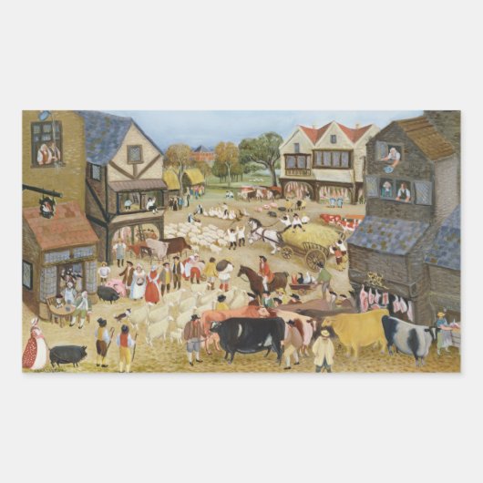 Markttag Rechteckiger Aufkleber (Vorderseite)