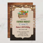 Marktthema für rustikalen Bauer Einladung (Vorne/Hinten)