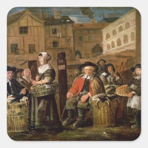 Marktumfeld Quadratischer Aufkleber