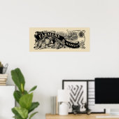 Marktvorlage für Vintage Viktorianische Bauer Poster (Heimbüro)