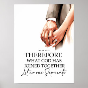 Markus 10:9 Vereint Poster