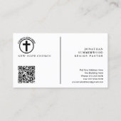 Markus 4:39-41 Pastor Visitenkarte mit QR-Code (Rückseite)