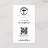 Markus 4:39-41 Pastor Visitenkarte mit QR-Code (Rückseite)