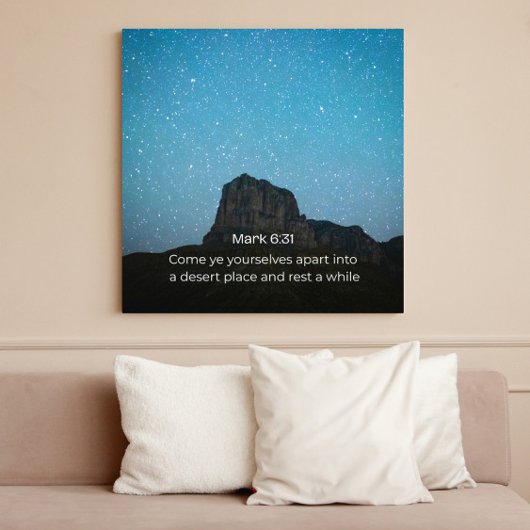 Markus 6:31 KJV Wandkunst – Schriftplakat Poster