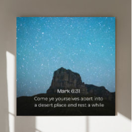 Markus 6:31 KJV Wandkunst – Schriftplakat Poster