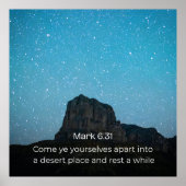 Markus 6:31 KJV Wandkunst – Schriftplakat Poster (Vorne)