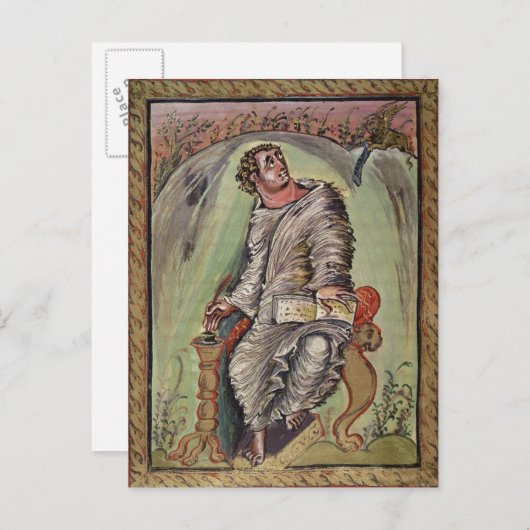 Markus an seinem Schreibtisch Postkarte (Vorne/Hinten)