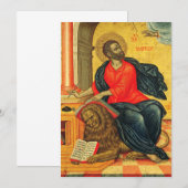 Markus der evangelistischen orthodoxen Ikone Save The Date (Vorne/Hinten)