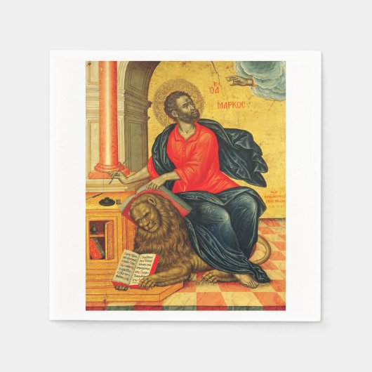 Markus der evangelistischen orthodoxen Ikone Serviette (Vorderseite)