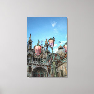 Markusdom und Lampe, Venedig, Italien Leinwanddruck