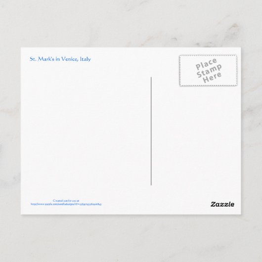 Markusengel Postkarte (Rückseite)