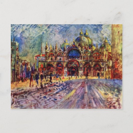Markusplatz in Venedig Von Pierre-Auguste Postkarte (Vorderseite)