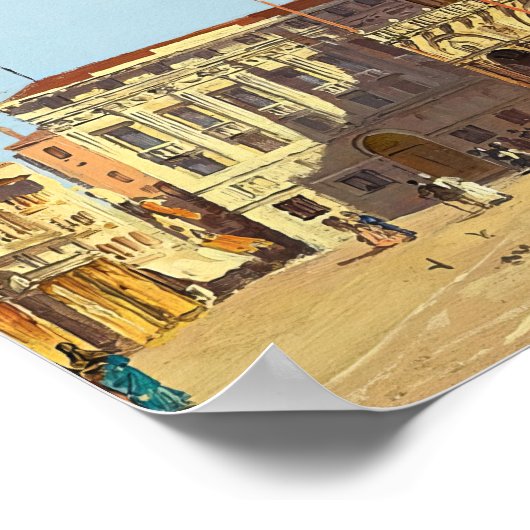 Markusplatz, Venedig Antonietta Brandeis Poster (Ecke)