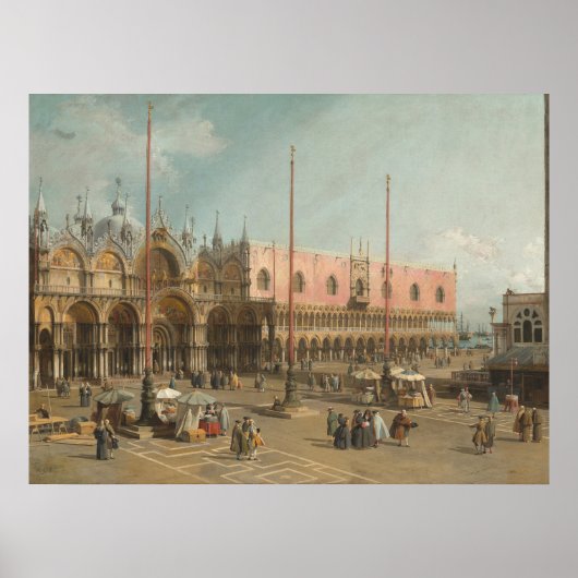 Markusplatz, Venedig - Canaletto Kunstgewerbe Poster (Vorne)