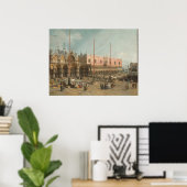 Markusplatz, Venedig - Canaletto Kunstgewerbe Poster (Heimbüro)