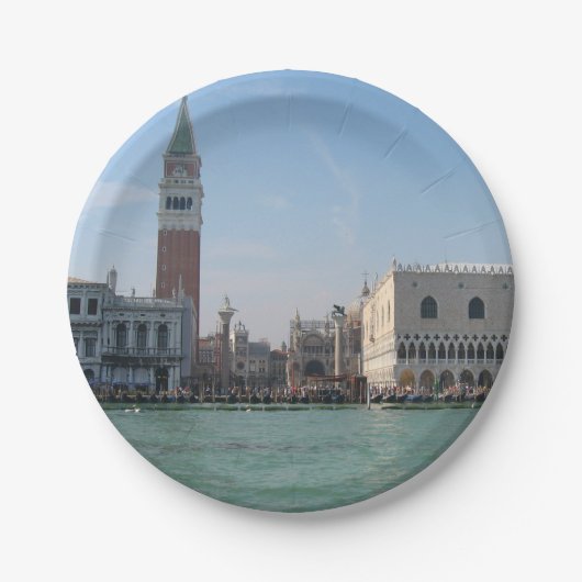 Markusplatz vom Canale Grande Pappteller (Vorderseite)