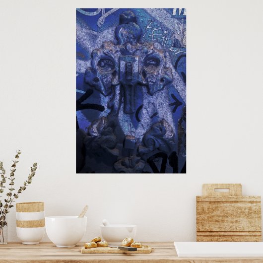 MarkyArt Original Blue und Blue Wieder Poster (Küche)