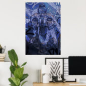 MarkyArt Original Blue und Blue Wieder Poster (Heimbüro)