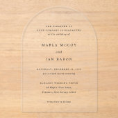 Marla Classic Wedding Acryleinladungen (Vorderseite)