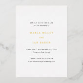 Marla Classic Wedding Save the Date Folieneinladung (Vorderseite)