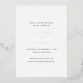 Marla Classic Wedding Save the Date Folieneinladung (Vorderseite)