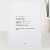 Marla Kay Mangan as Computer Ink Wash Karte (Rückseite)