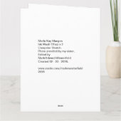 Marla Kay Mangan Computer Sketch Ink Wash 2  Karte (Rückseite)