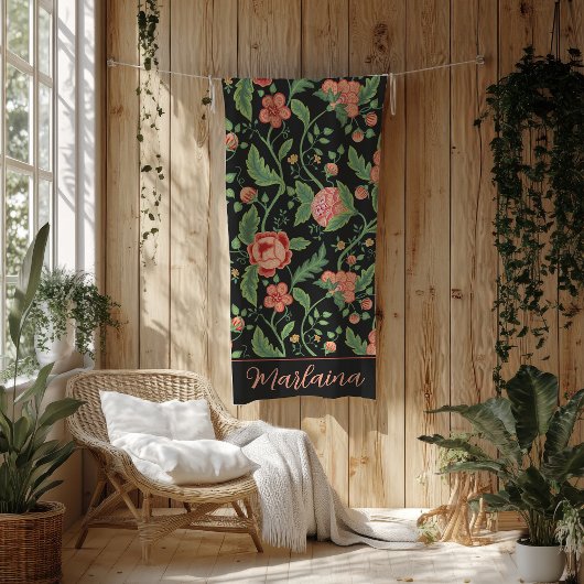 Marlaina Schwarzes Jugendstil Fleecedecke